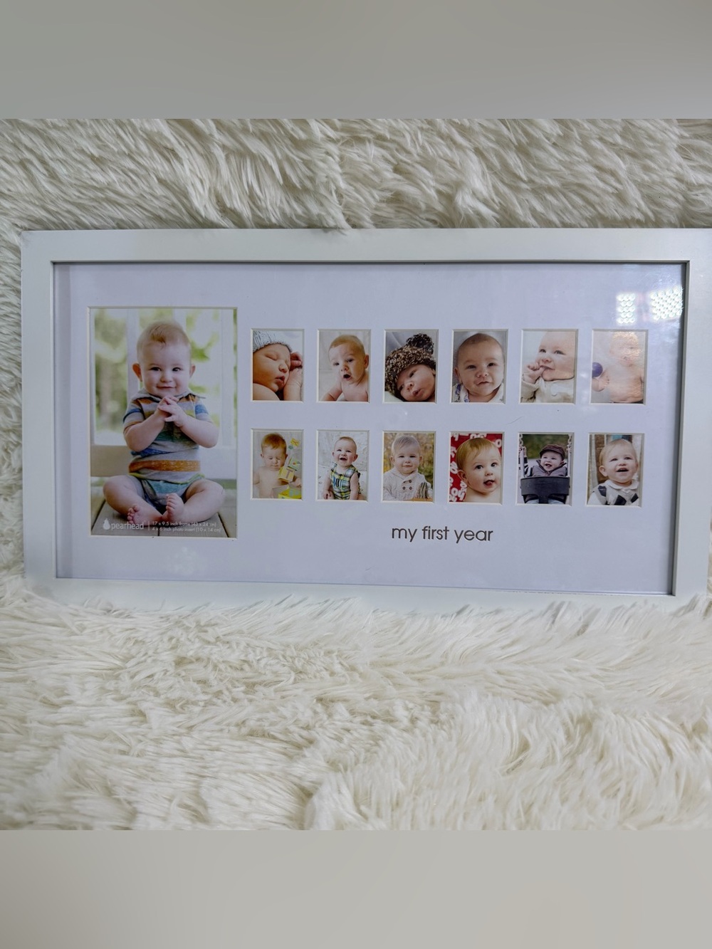 Pearhead White Multi-Photo 'My First Year' Baby Collage Frame